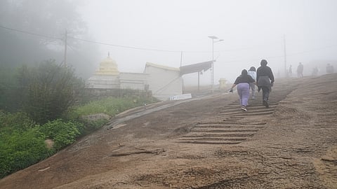 The cycling tour makes pit stops along the way
